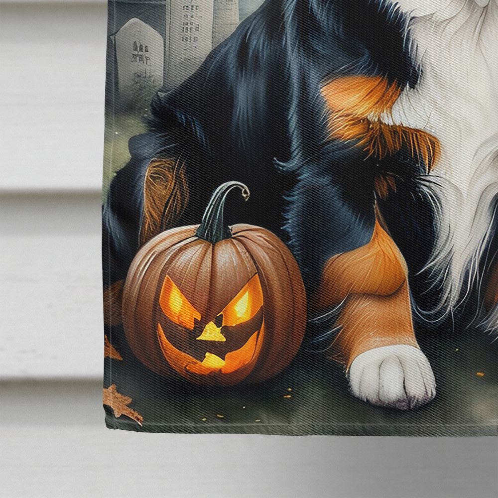 Bernese Mountain Dog Spooky Halloween House Flag House-Size Decorative Flag - product view 4