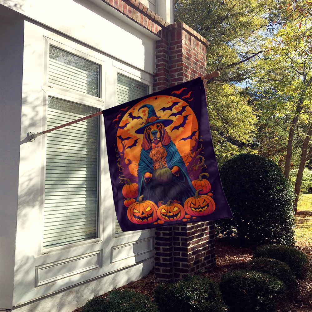 Bloodhound Witchy Halloween House Flag House-Size Decorative Flag - product view 2