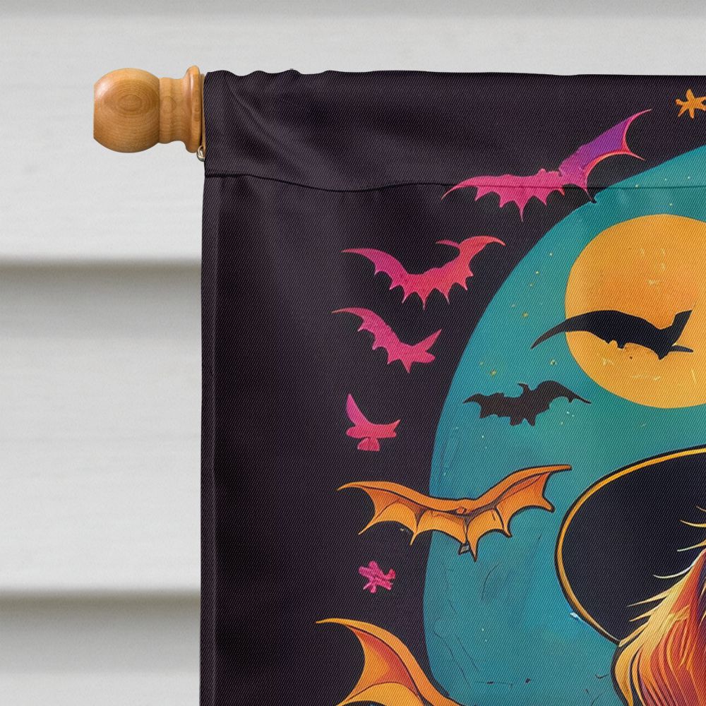 Golden Retriever Witchy Halloween House Flag House-Size Decorative Flag - product view 3