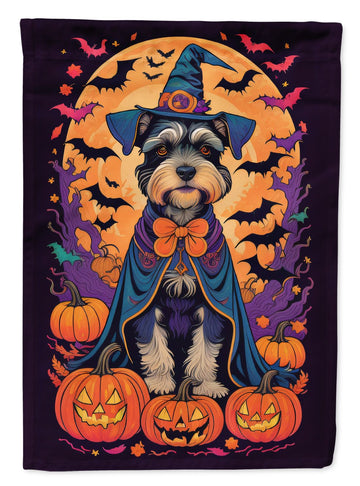 Schnauzer Witchy Halloween House Flag House-Size Decorative Flag