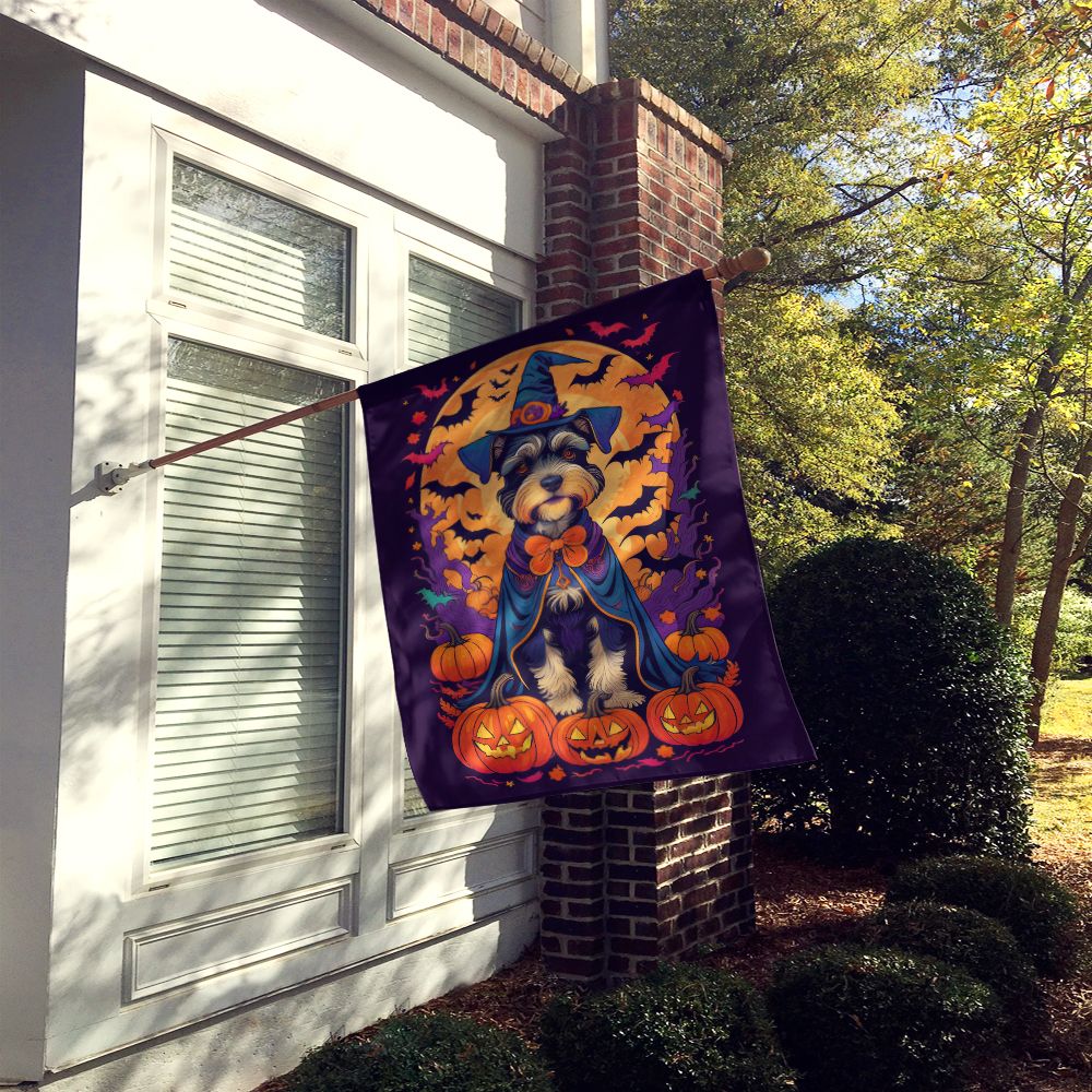 Schnauzer Witchy Halloween House Flag House-Size Decorative Flag - product view 2