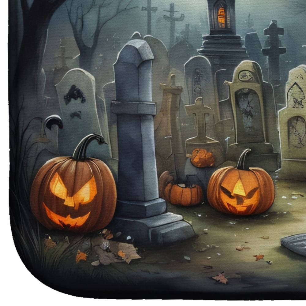 Shih Tzu Spooky Halloween Dish Drying Mat 14 x 21 in, Multicolor - product view 4