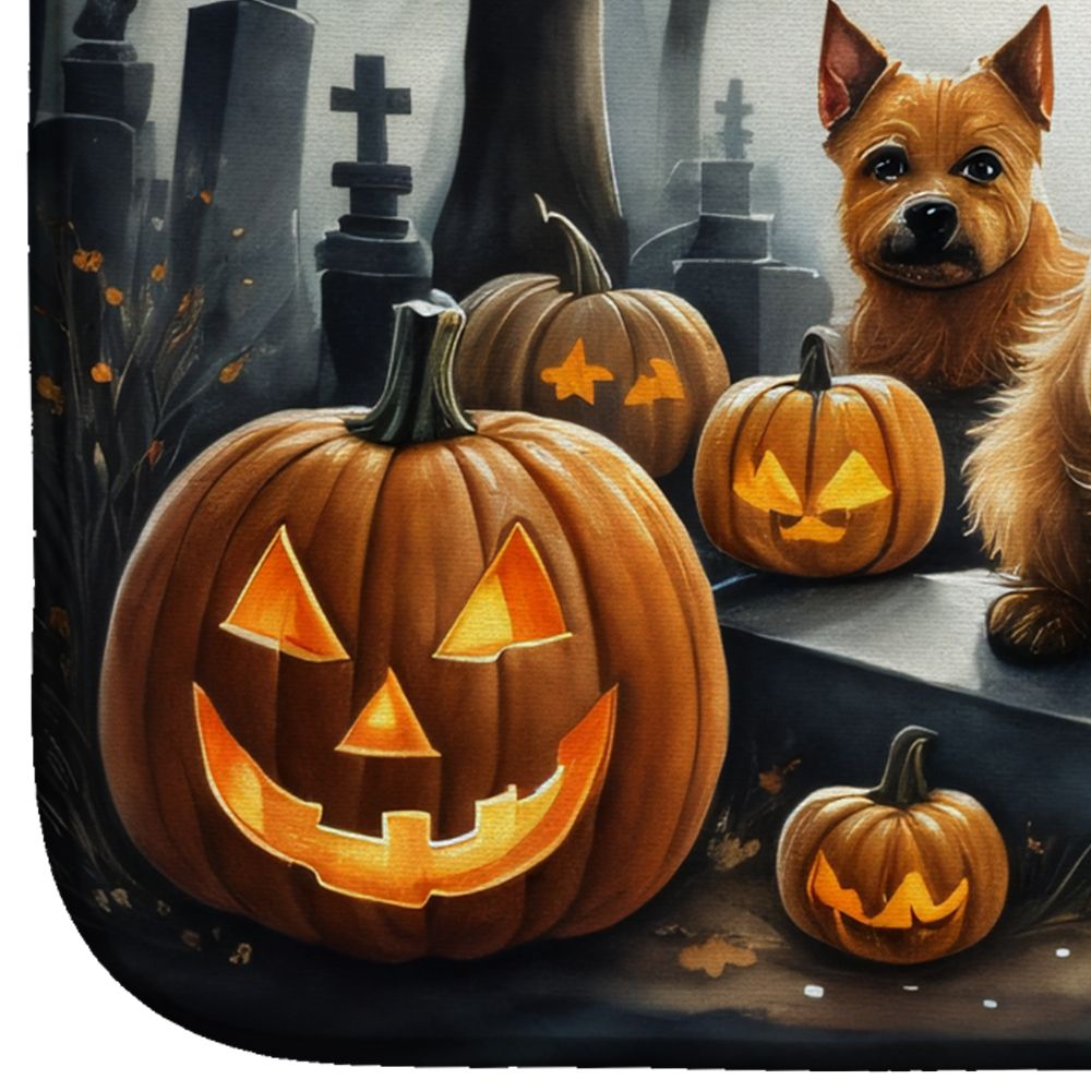 Norwich Terrier Spooky Halloween Dish Drying Mat 14 x 21 in, Multicolor - product view 4