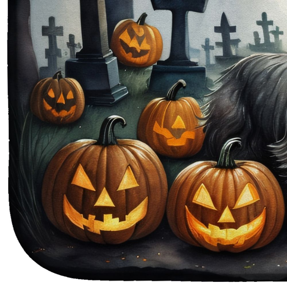Cairn Terrier Spooky Halloween Dish Drying Mat 14 x 21 in, Multicolor - product view 4