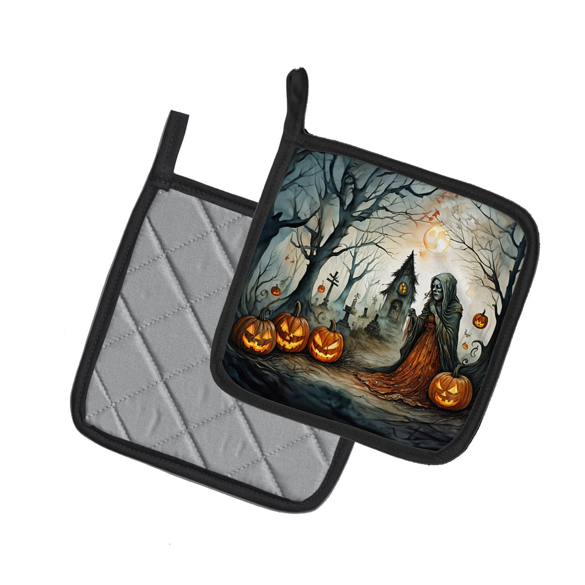 The Weeping Woman Spooky Halloween Pot Holder Set 7.5 x 7.5 in - product view 2