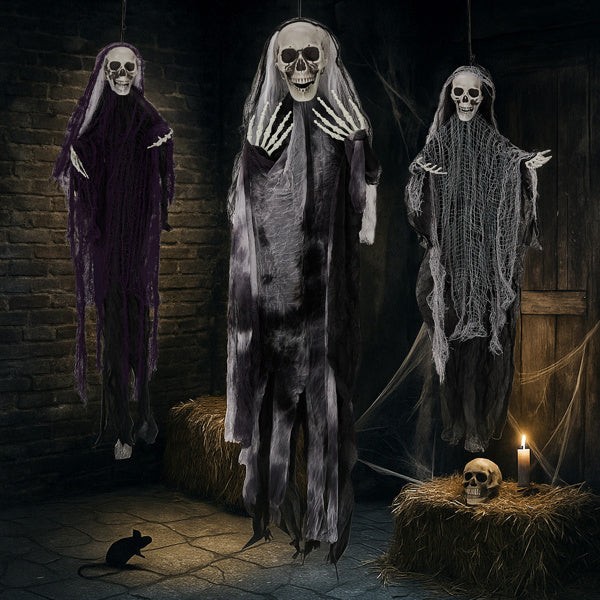 3 Pack Hanging Halloween Skeleton Ghosts Decorations, Grim Reapers for Best Halloween Outdoor Decorations - product view 10