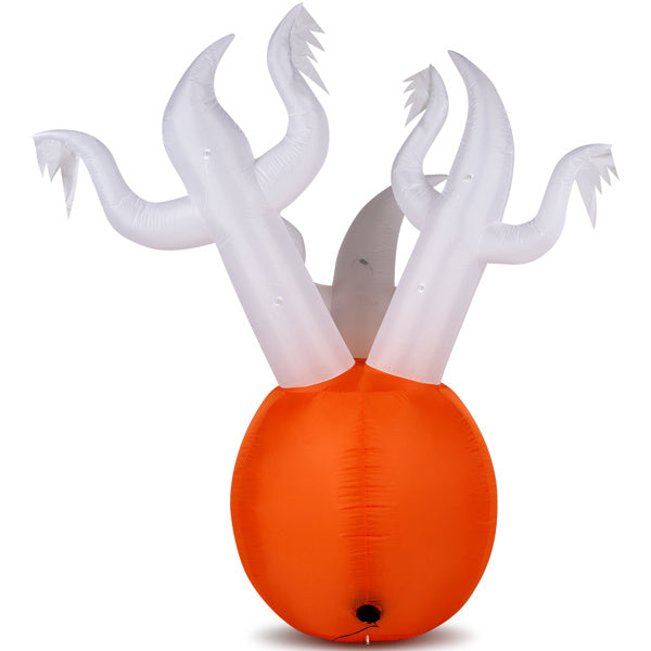5.9 FT Halloween Inflatable Pumpkin Ghost Outdoor Decorations, Scary Blow up Yard Decor with Built-in LED Lights for Holiday Party Yard Lawn Garden - product view 4