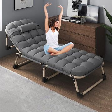 Heavy-Duty Folding Guest Bed with Mattress