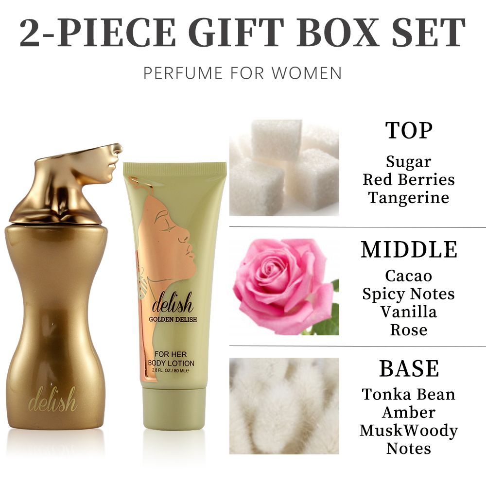 2-Piece Set, Women's Eau de Parfum Spray And Body Lotion Gift Box, Long Lasting Fragrance, A Floral Fruity Gourmand Fragrance - product view 6