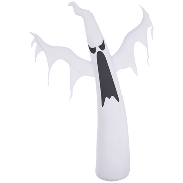 6' Tall Halloween Inflatables Outdoor Decorations White Ghost, Light Up Blow Up Yard Decor with LED Light and Fan Indoor Outdoor for Garden, Lawn