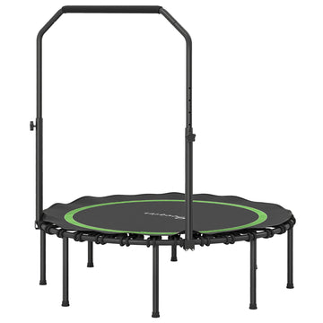 Soozier 45 in Foldable Fitness Trampoline with Adjustable Handle, Green