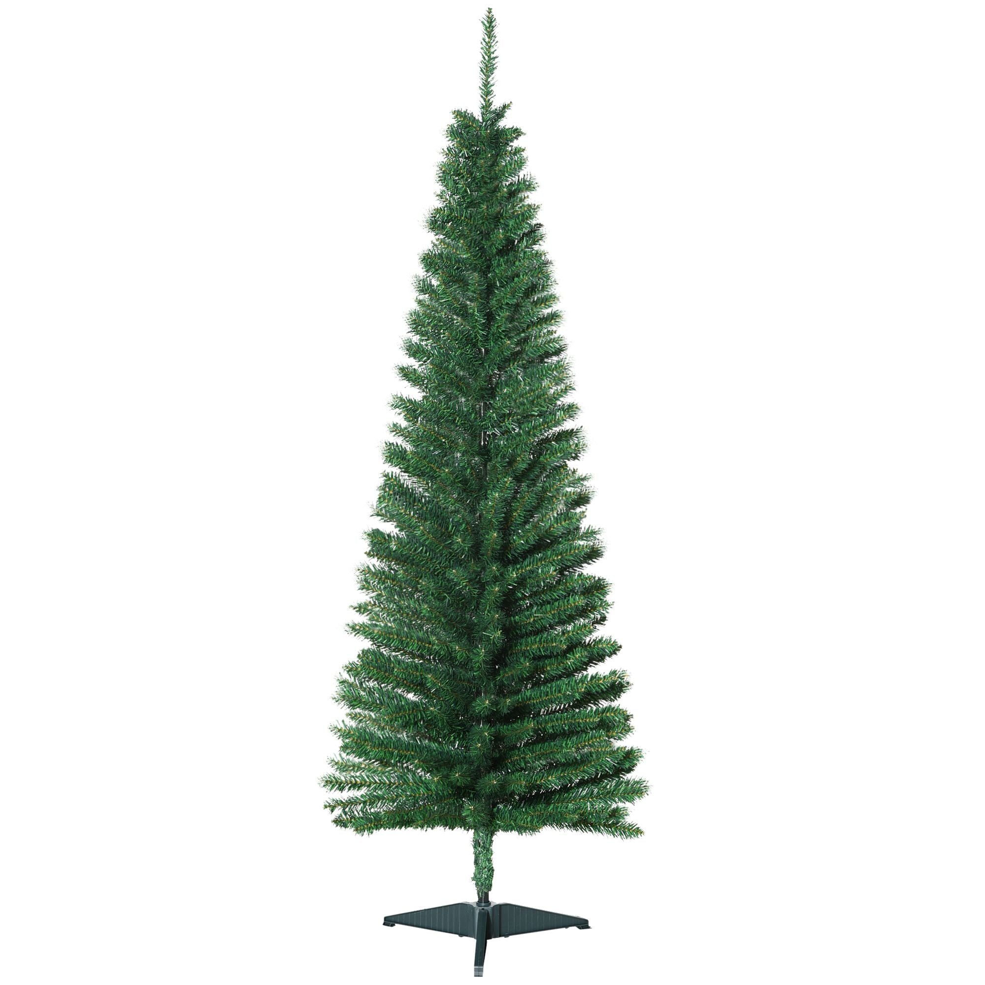 HOMCOM 5 ft Slim Pencil Artificial Christmas Tree with 294 Tips