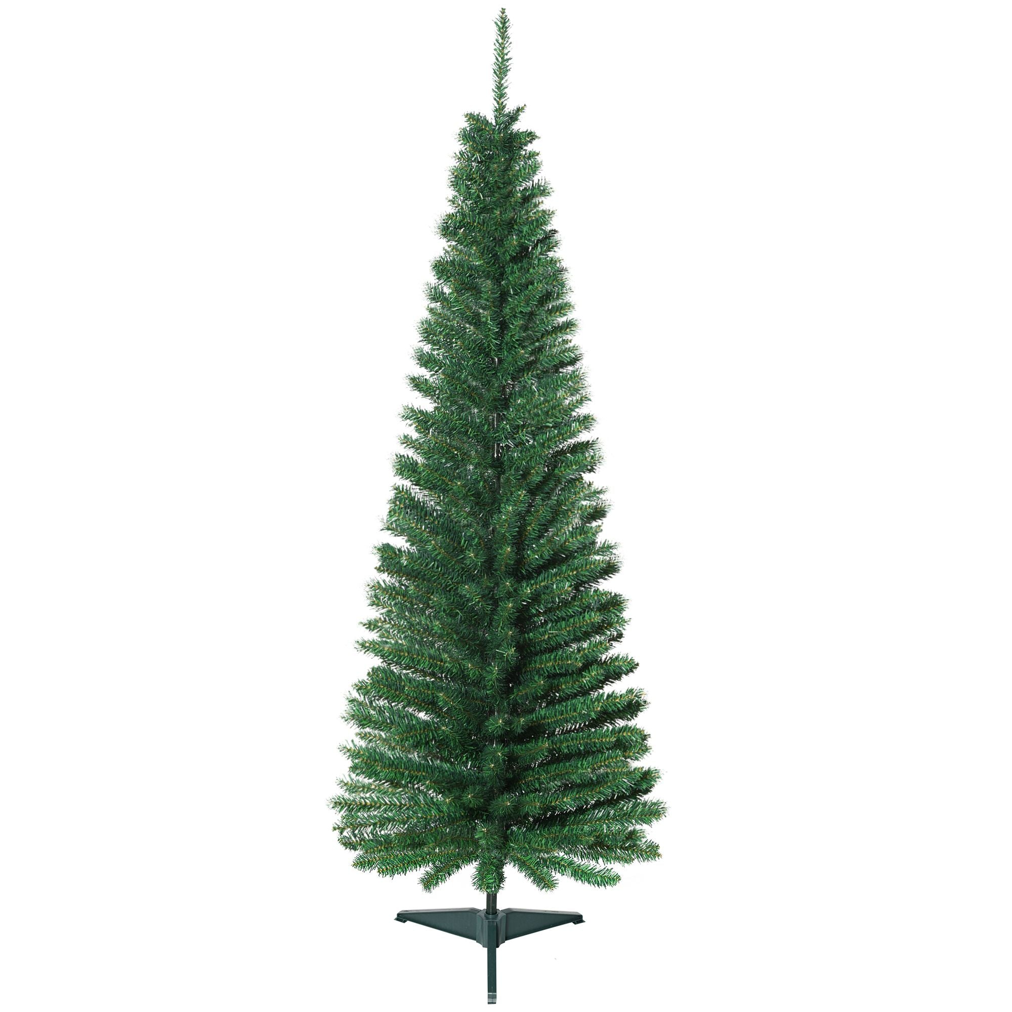 HOMCOM 5 ft Slim Pencil Artificial Christmas Tree with 294 Tips