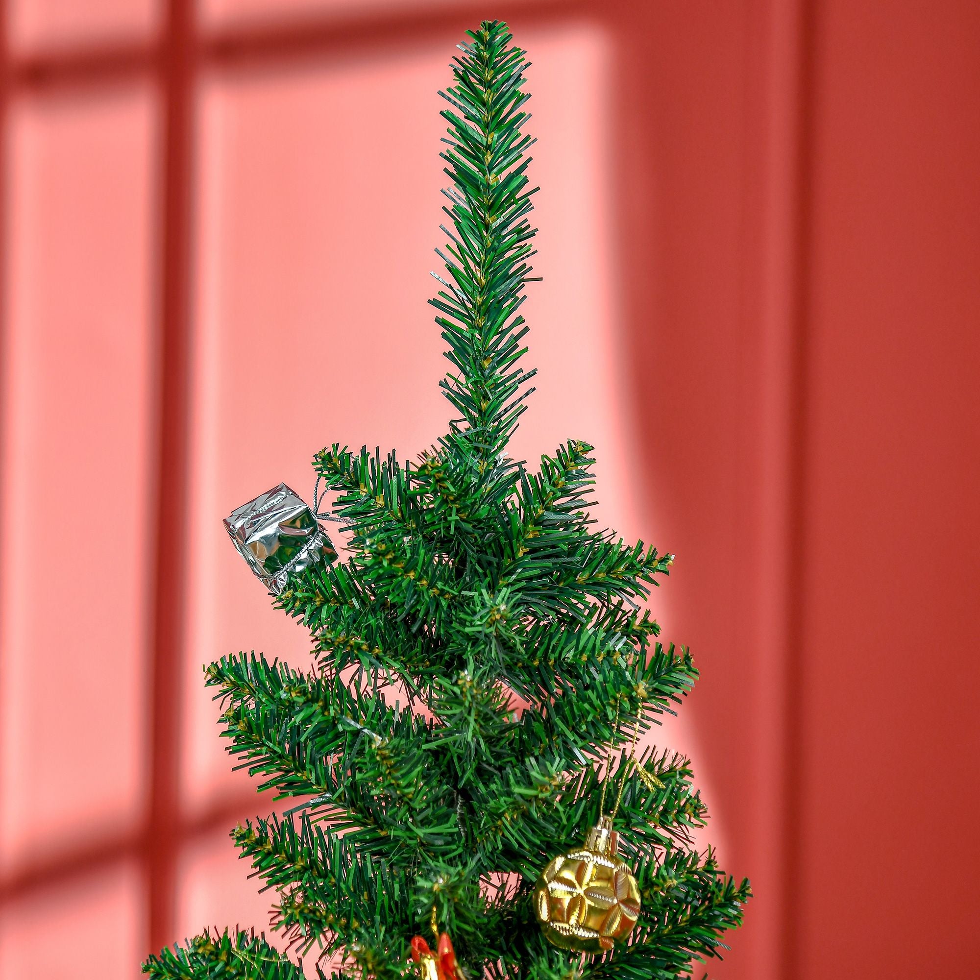 HOMCOM 5 ft Slim Pencil Artificial Christmas Tree with 294 Tips