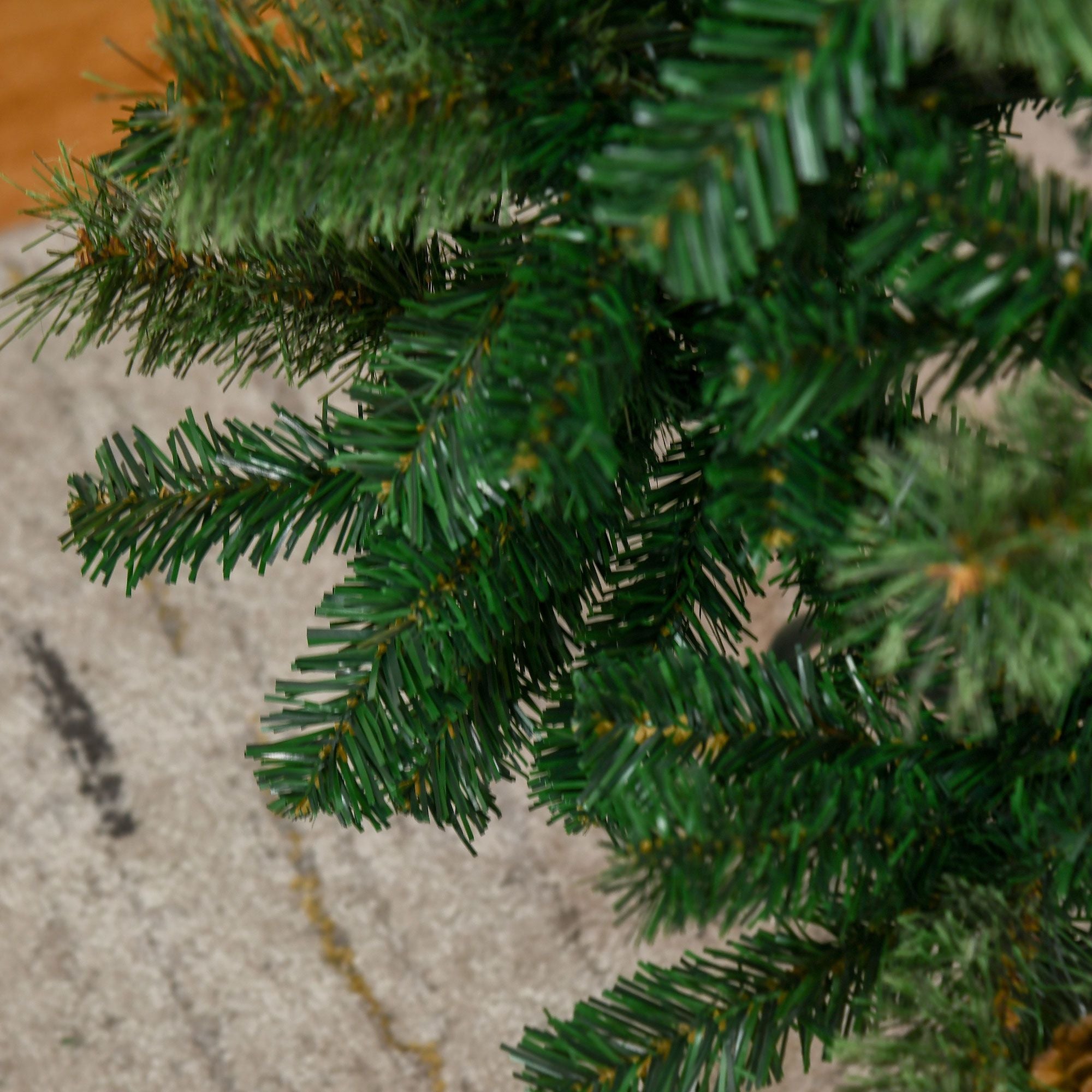 HOMCOM 7.5 ft Slim Pencil Artificial Christmas Tree, Green