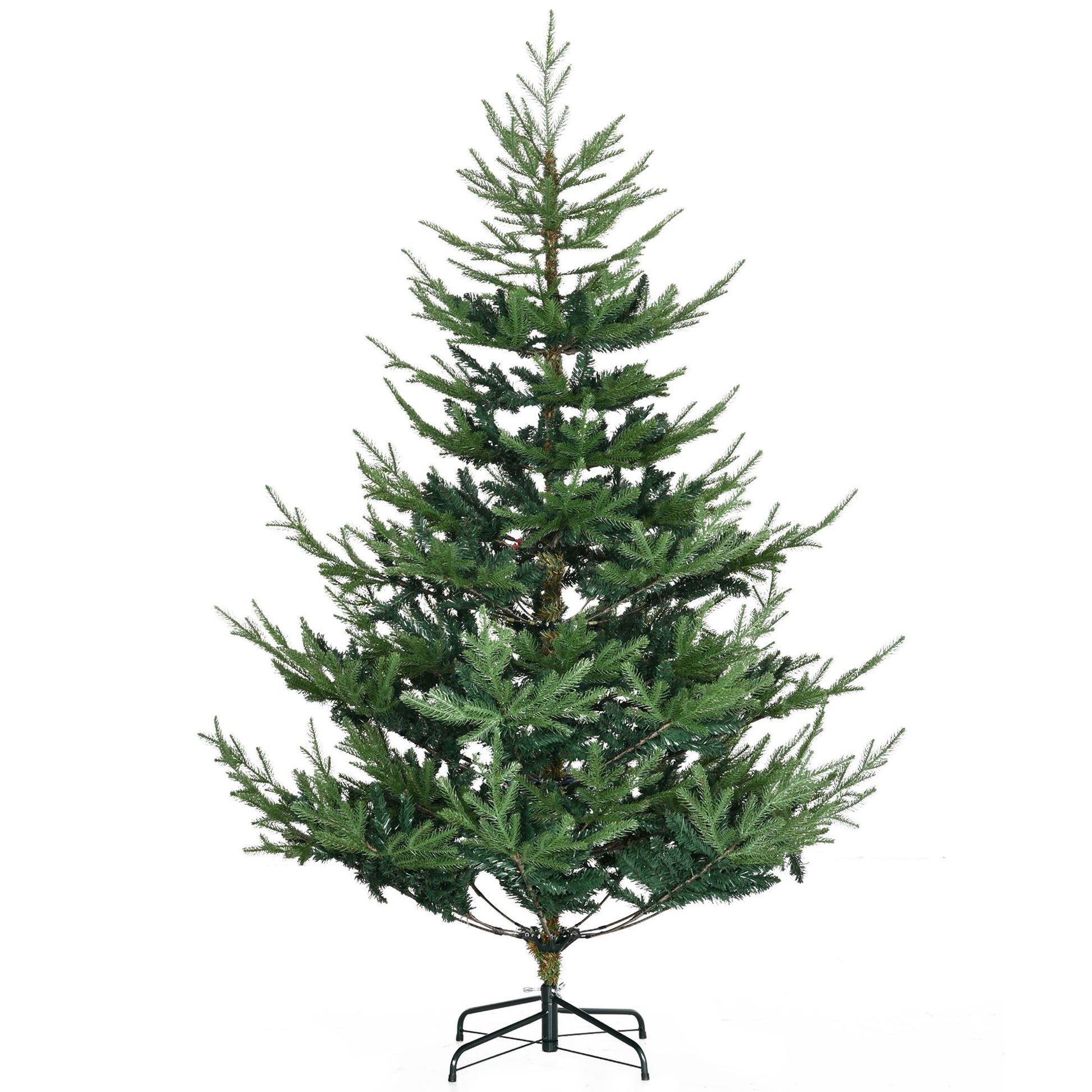 HOMCOM 6 ft Nordic Pine Artificial Christmas Tree with 795 Tips, Green