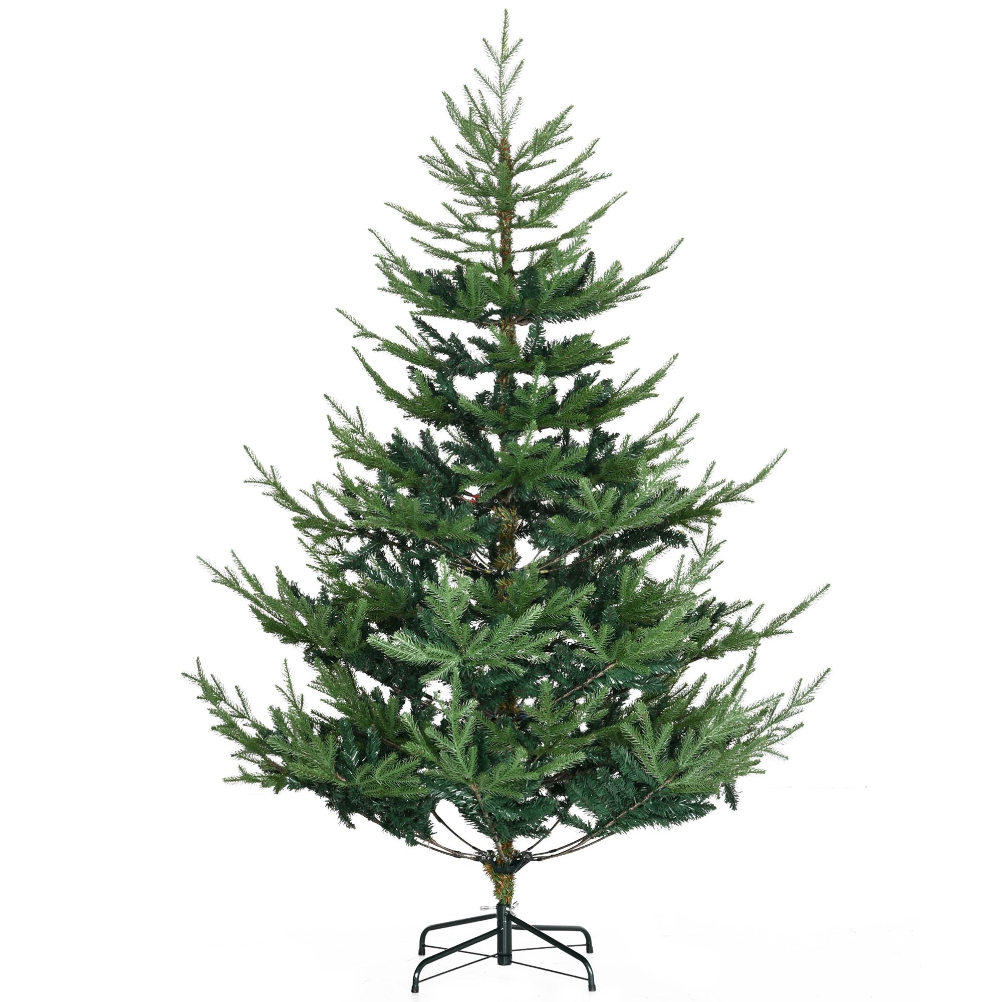 HOMCOM 6 ft Nordic Pine Artificial Christmas Tree with 795 Tips, Green