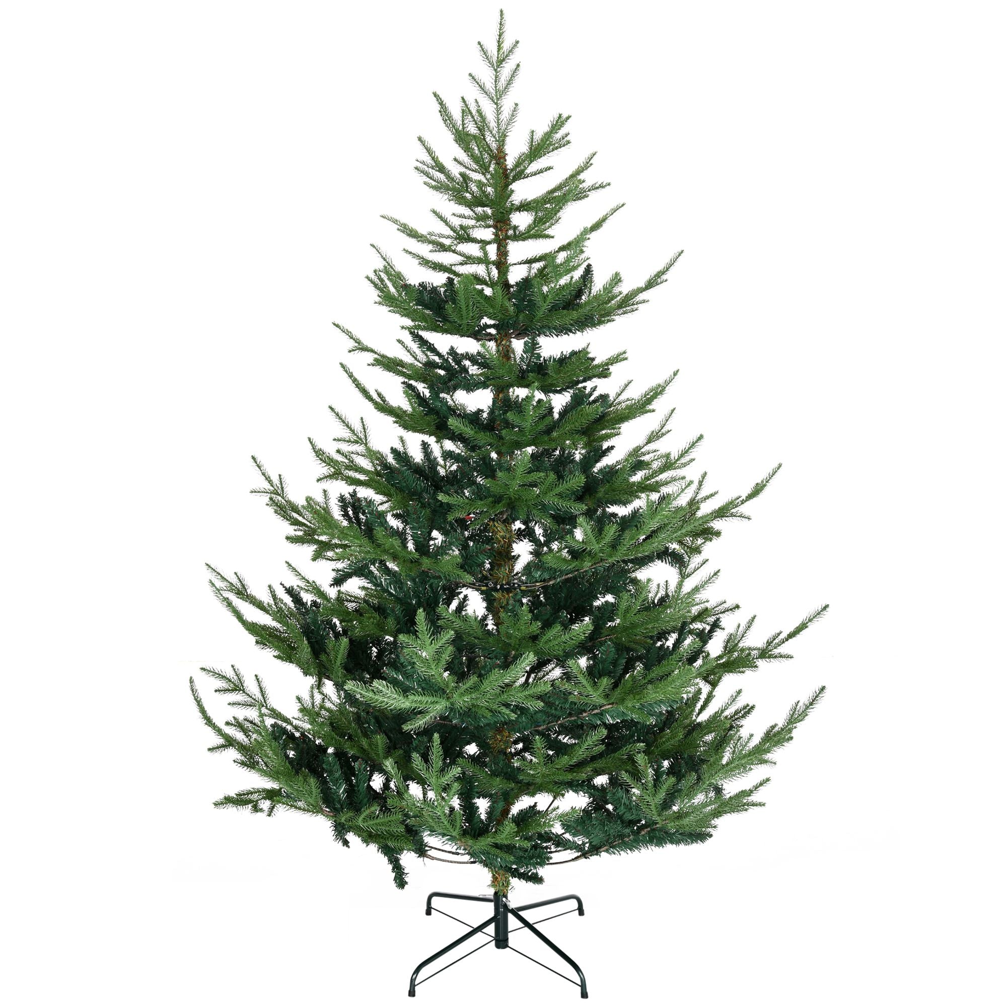 HOMCOM 6 ft Nordic Pine Artificial Christmas Tree with 795 Tips, Green