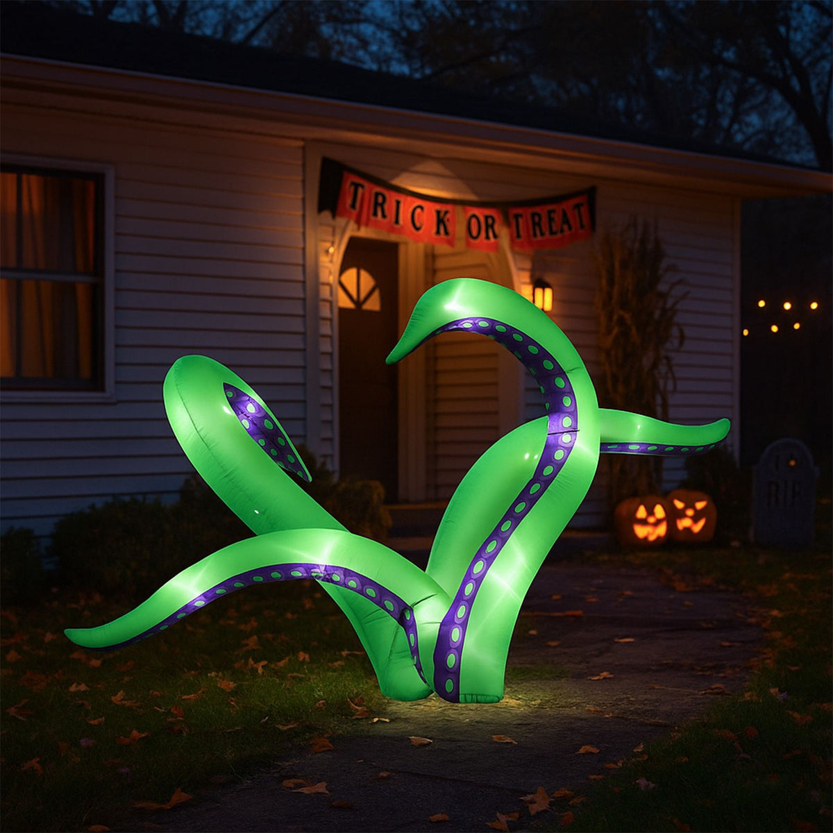2 Pack Halloween Inflatable Octopus Tentacles Outdoor Decorations, Blow Up Hanging Decoration with Built-in LED Lights, Striking Window Decor for - product view 11