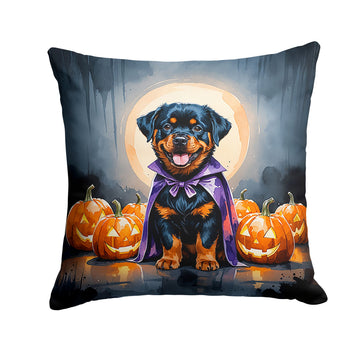 Rottweiler Puppy Halloween Throw Pillow Indoor/Outdoor Decorative Throw Pillow, 18 x 18 in