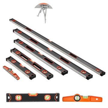 VEVOR 6-Piece Magnetic Level Set, 10-78 in
