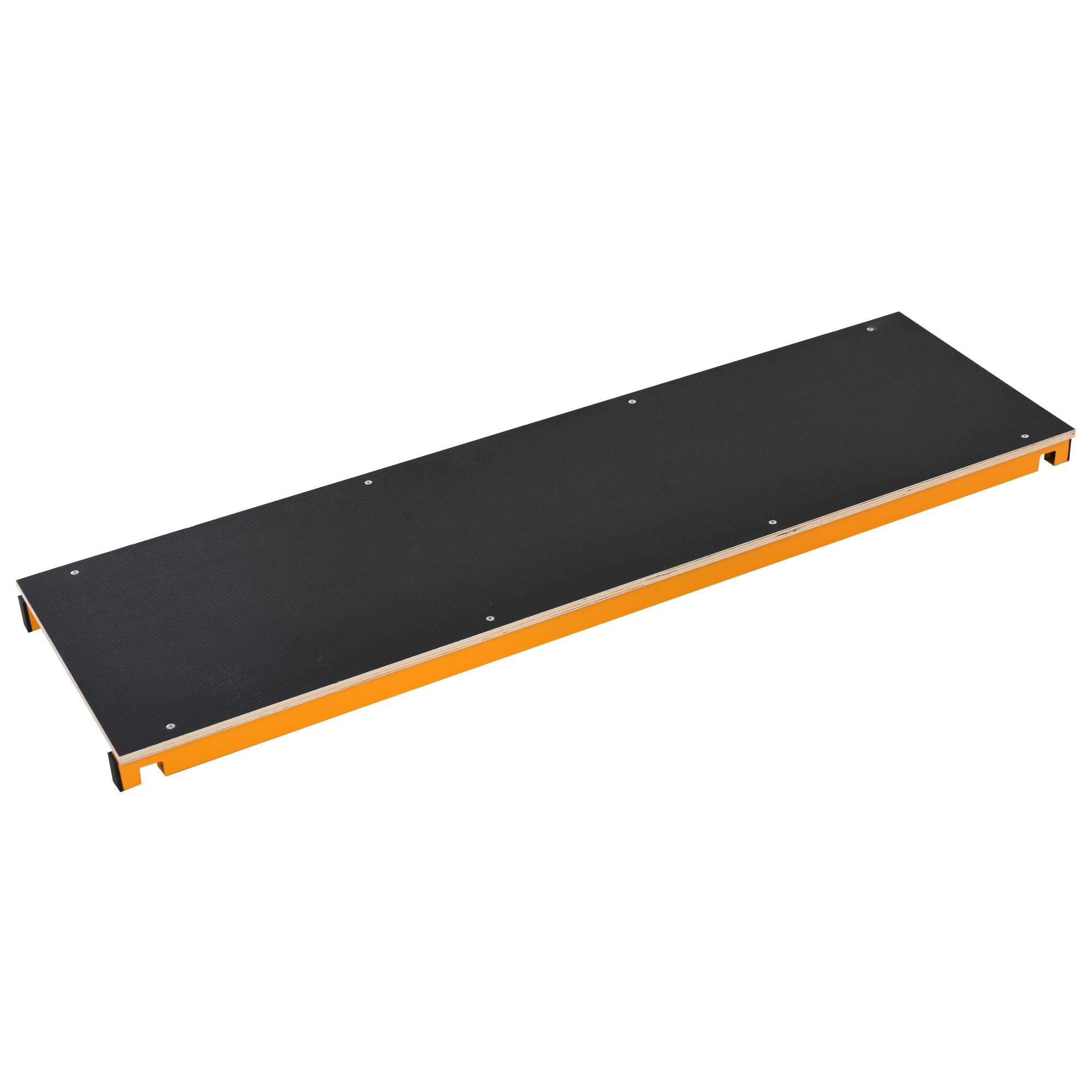 HOMCOM 4-Step Steel Mobile Scaffold Work Platform, Black & Yellow
