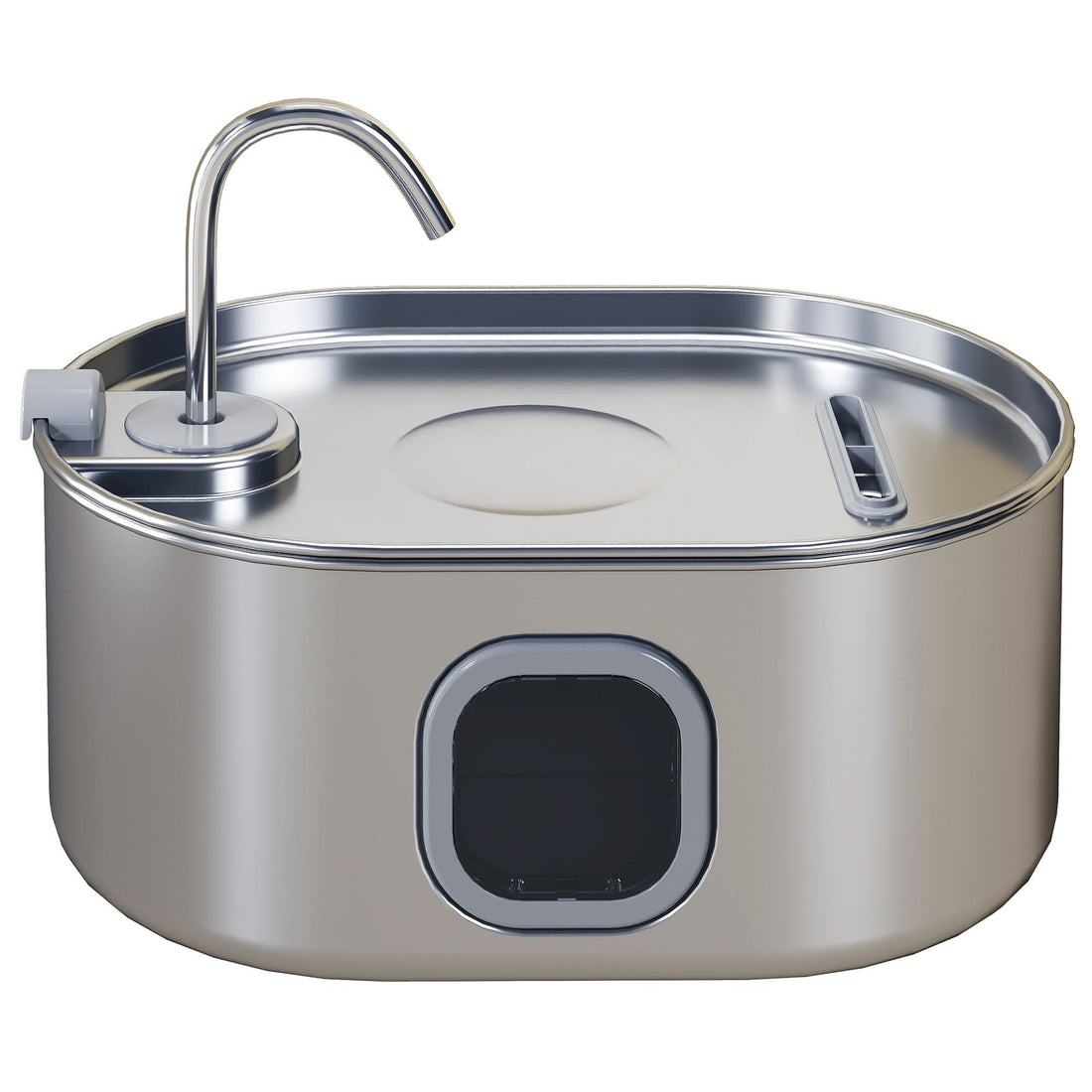 PawHut 7L Stainless Steel Pet Water Fountain with Filters and Quiet Pump