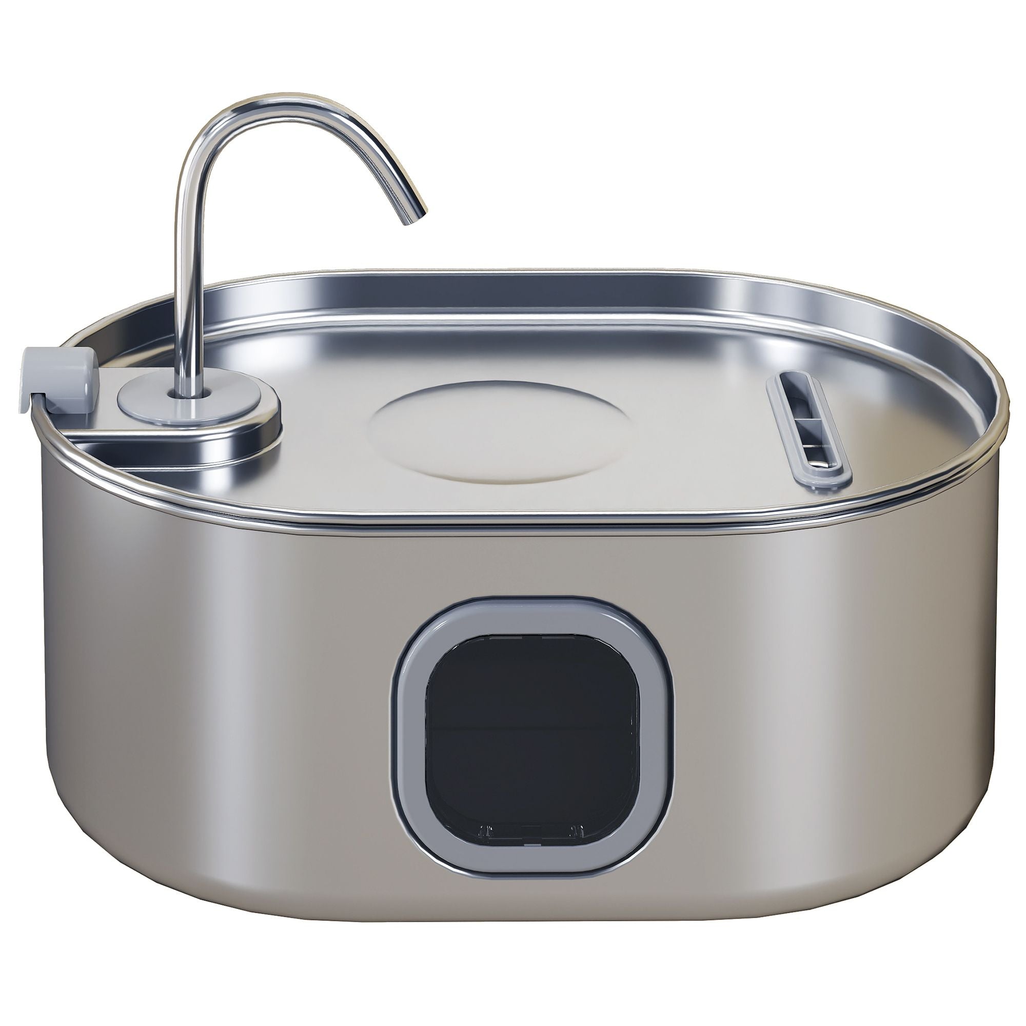 PawHut 7L Stainless Steel Pet Water Fountain with Filters and Quiet Pump