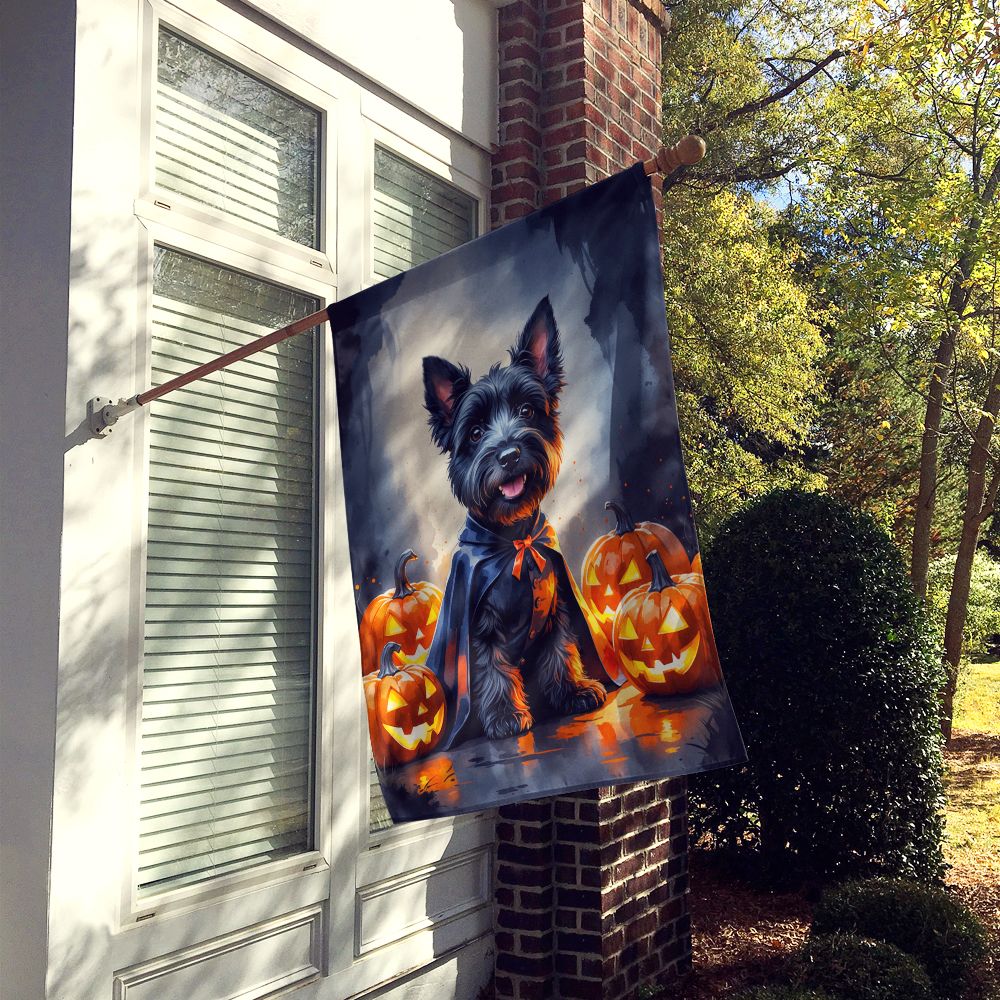 Scottish Terrier Puppy Halloween House Flag House-Size Decorative Flag - product view 2