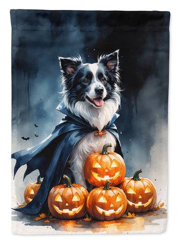 Border Collie Puppy Halloween House Flag House-Size Decorative Flag