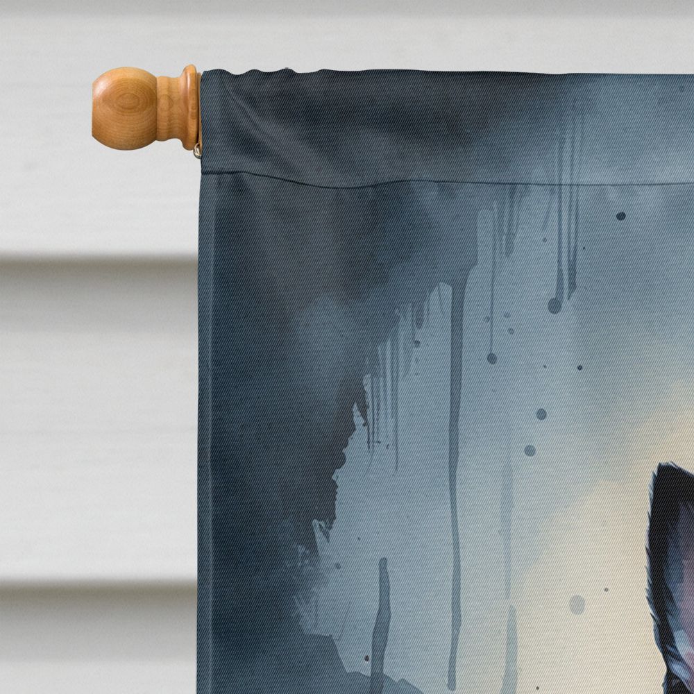 Boston Terrier Puppy Halloween House Flag House-Size Decorative Flag - product view 3