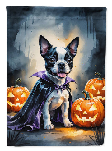 Boston Terrier Puppy Halloween House Flag House-Size Decorative Flag