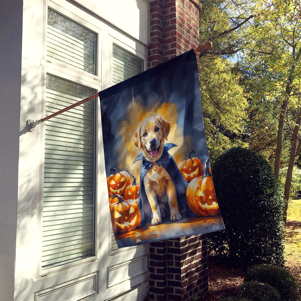 Yellow Labrador Retriever Puppy Halloween House Flag House-Size Decorative Flag - product view 2