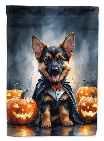 German Shepherd Puppy Halloween House Flag House-Size Decorative Flag
