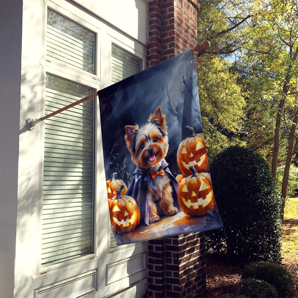 Yorkshire Terrier Puppy Halloween House Flag House-Size Decorative Flag - product view 2