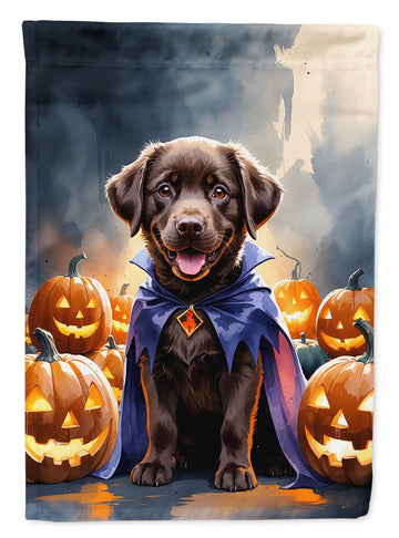 Chocolate Labrador Retriever Puppy Halloween House Flag House-Size Decorative Flag