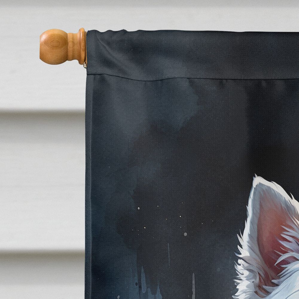 Westie Spaniel Puppy Halloween House Flag House-Size Decorative Flag - product view 3