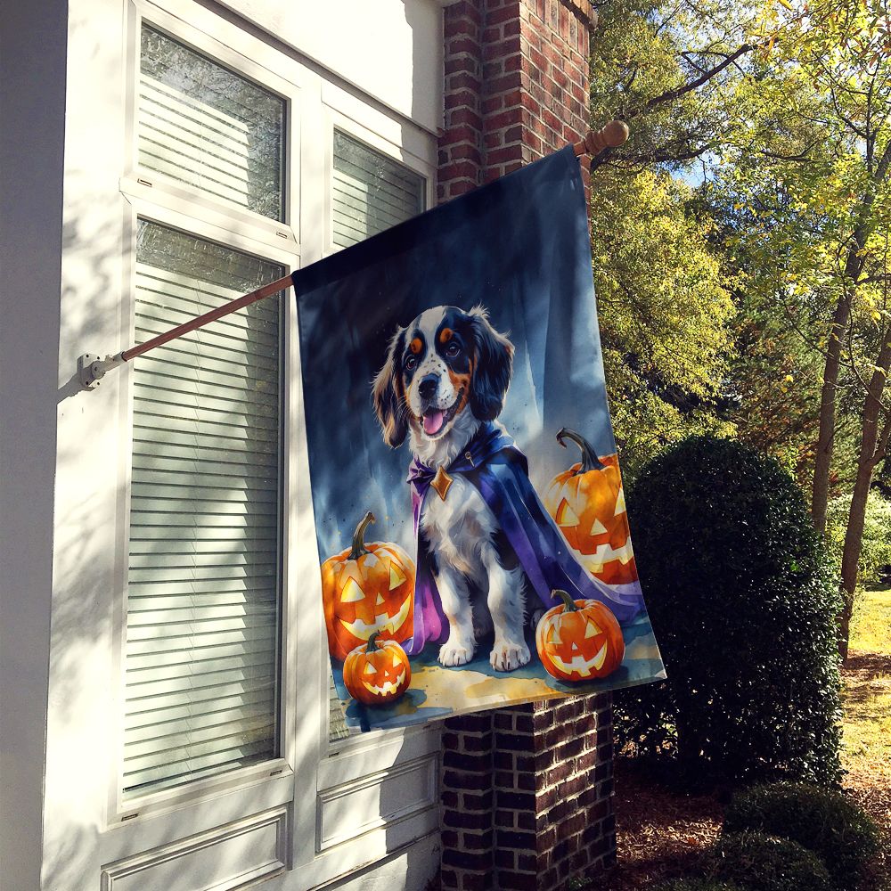Welsh Springer Spaniel Puppy Halloween House Flag House-Size Decorative Flag - product view 2