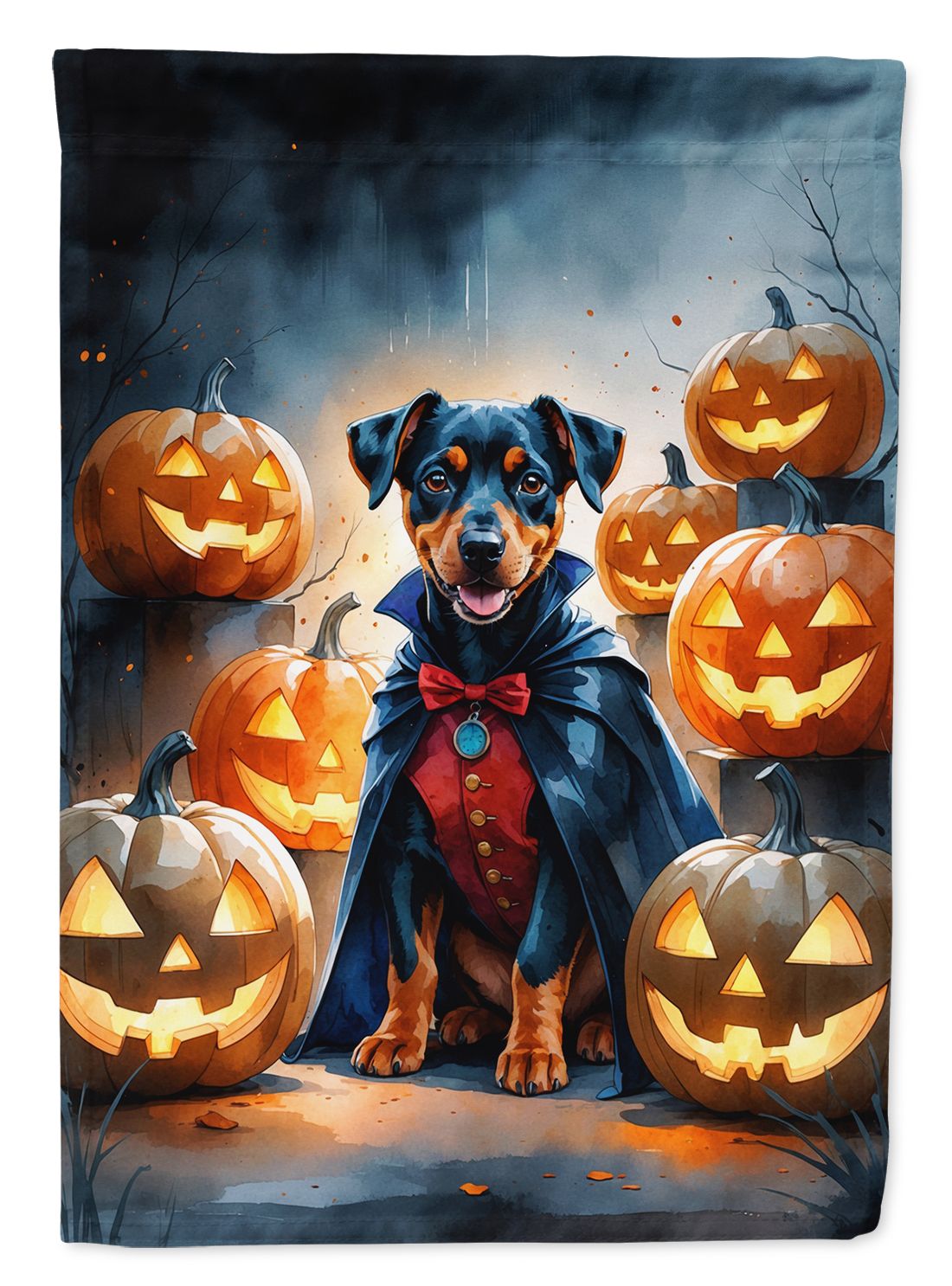 Doberman Pinscher Puppy Halloween House Flag House-Size Decorative Flag