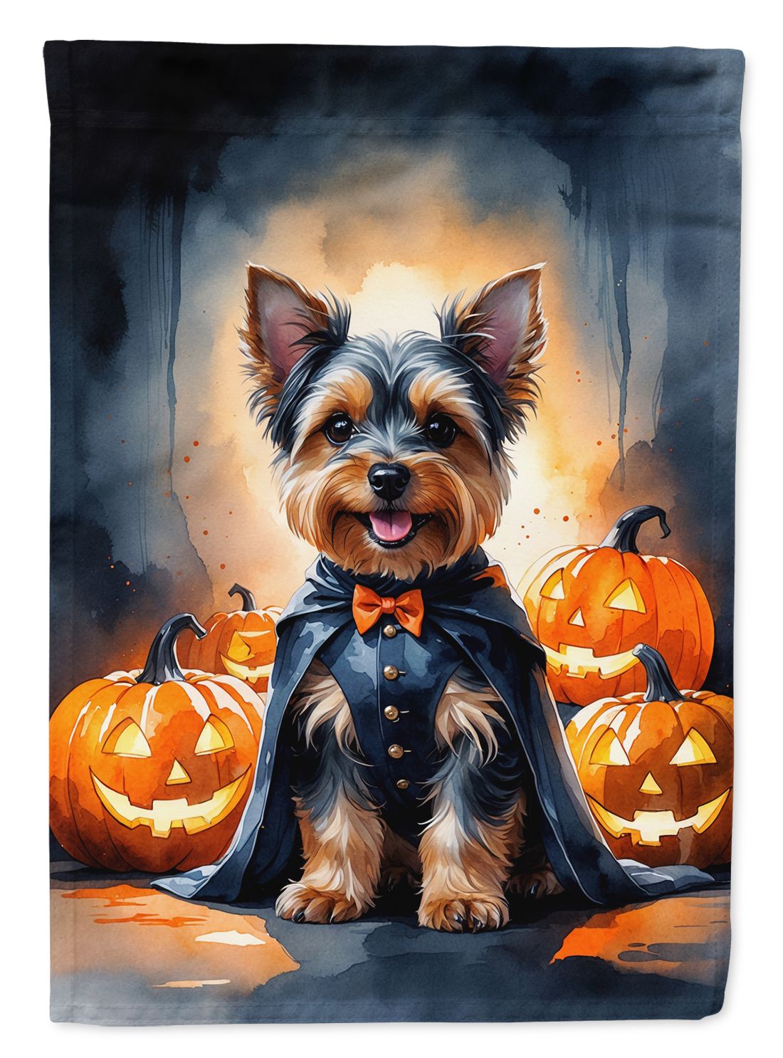 Yorkshire Terrier Yorkie Puppy Halloween House Flag House-Size Decorative Flag