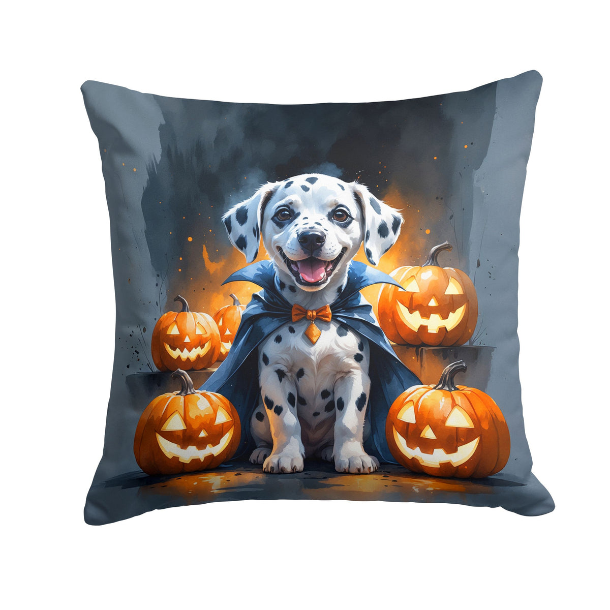 Dalmatian Puppy Halloween Throw Pillow Indoor/Outdoor Decorative Throw Pillow, 14 x 14 in
