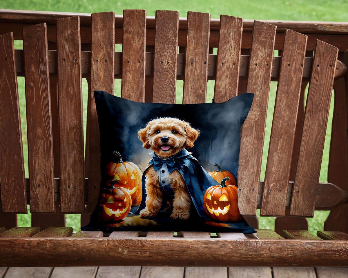 Goldendoodle Puppy Halloween Throw Pillow Indoor/Outdoor Decorative Throw Pillow, 14 x 14 in - product view 4