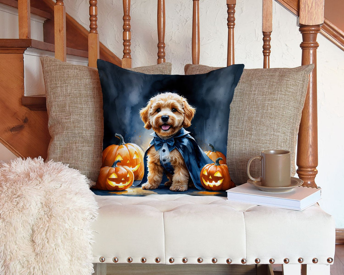 Goldendoodle Puppy Halloween Throw Pillow Indoor/Outdoor Decorative Throw Pillow, 14 x 14 in - product view 5