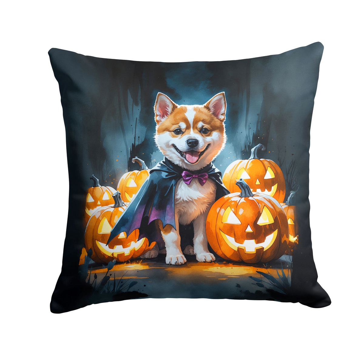 Akita Puppy Halloween Throw Pillow Indoor/Outdoor Decorative Throw Pillow, 14 x 14 in