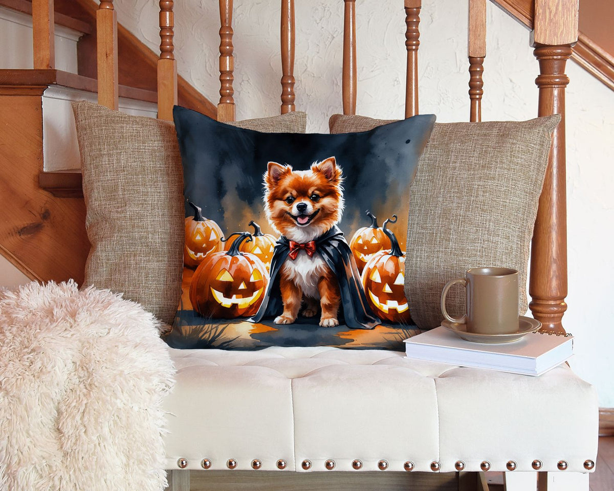 Pomeranian Puppy Halloween Throw Pillow Indoor/Outdoor Decorative Throw Pillow, 14 x 14 in - product view 5