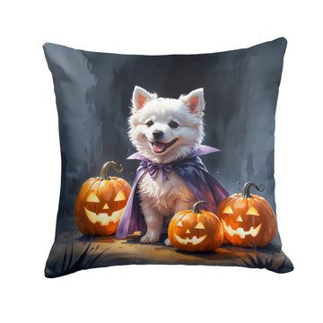 American Eskimo Puppy Halloween Throw Pillow Indoor/Outdoor Decorative Throw Pillow, 18 x 18 in