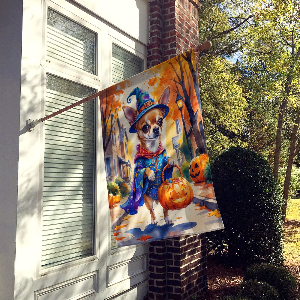 Chihuahua Halloween Trick or Treat House Flag House-Size Decorative Flag - product view 2