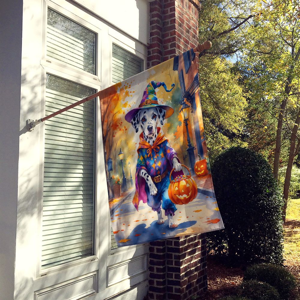 Dalmatian Halloween Trick or Treat House Flag House-Size Decorative Flag - product view 2