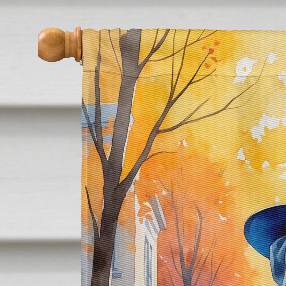 White Boxer Halloween Trick or Treat House Flag House-Size Decorative Flag - product view 3