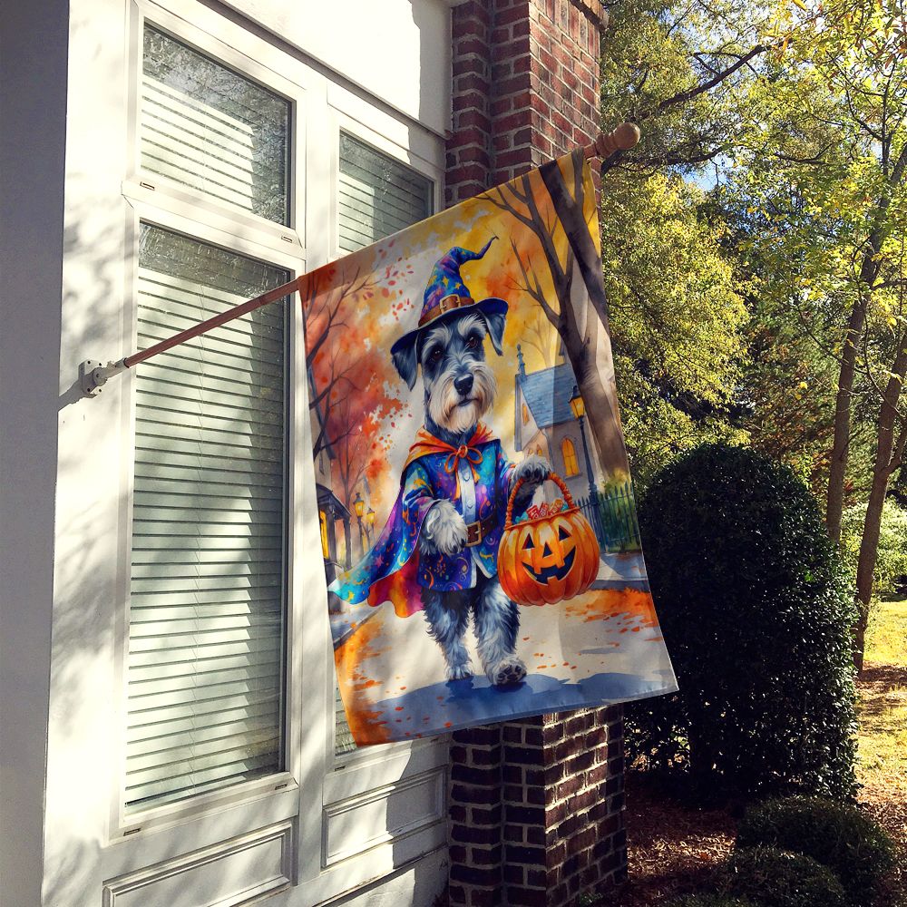 Schnauzer Halloween Trick or Treat House Flag House-Size Decorative Flag - product view 2